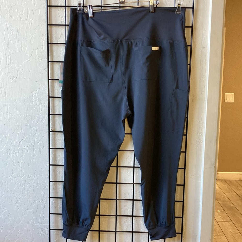 Med Couture Women's MATERNITY Dark Blue Jogger Scrub Pants XL PETITE - Picture 2 of 3